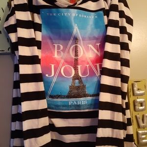 Retro Doll Bonjour long sleeve shirt..Size Large